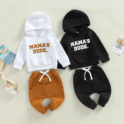 Baby Fall OutfitsOur Baby Boys 2Pcs Fall Outfits is the perfect way to keep your baby stylish this season! Featuring a long sleeve letter print hoodie and pocket pants set, your littKORSH KORSH Baby Fall Outfits