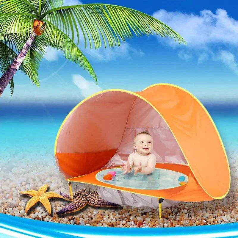 Baby Beach TentLooking for a fun and practical way to keep your little one safe and protected from the sun while spending time outdoors? Look no further than the Baby Beach Tent! TKORSH KORSH Baby Beach Tent