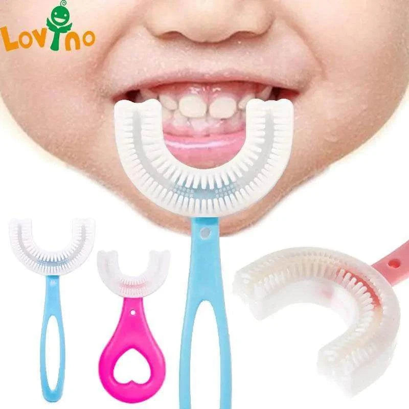 Baby ToothbrushIntroducing our 360 Degree Baby Toothbrush - the ultimate dental hygiene solution for your little one! With its safe U-shaped design, soft silicone bristles, and genKORSH KORSH Baby Toothbrush